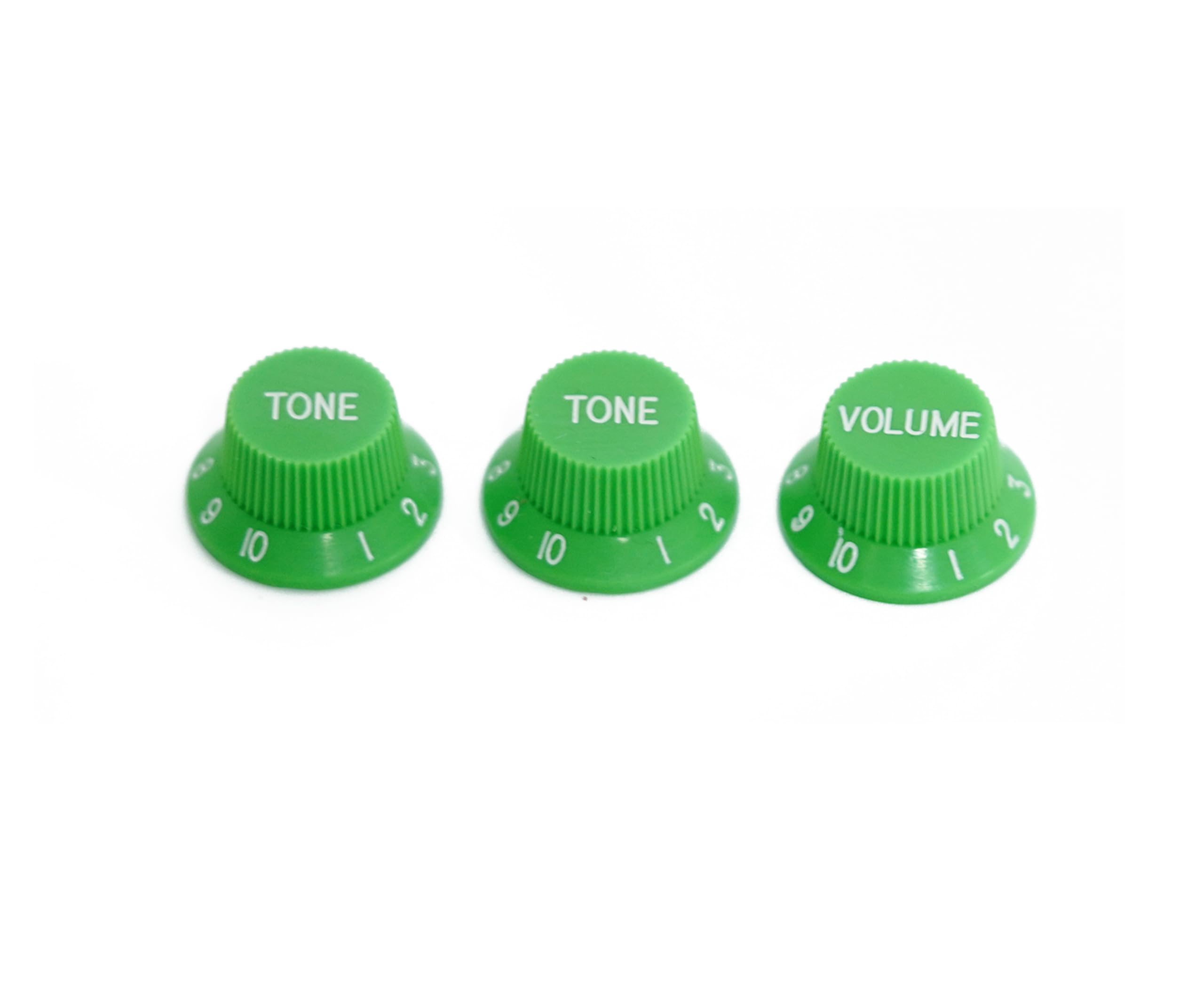 Guyker 3Pcs Plastic Guitars Single Coil Pickup Covers (52mm Pole Spacing) & 1 Volume 2 Tone 1V2T Switch Knobs & Switch Tip Cap P